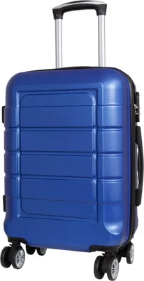 Produktbild von ABS Hartschale Reise Koffer Trolley aufrecht rolllbar Weekender Itzum Blau Gr. M