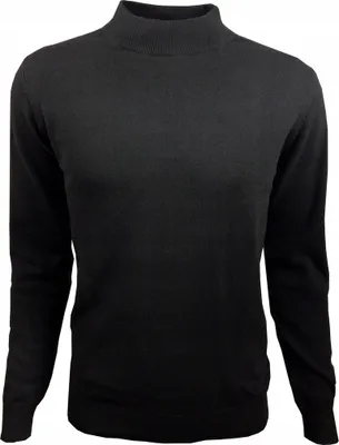 Immagine prodotto di Maglione a collo alto da uomo Maglia fine Caldo Basic Turtleneck Maglia a maniche lunghe Tempo libero Slim fit Felpa Maglione con collo a mezzo collo Colore: Nero, Taglia: M