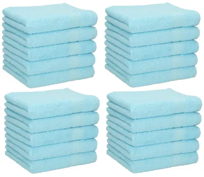 Produktbild von Betz 20 Stück Seiftücher NEAPEL 100% Baumwolle Größe 30x30 cm Farbe - türkis