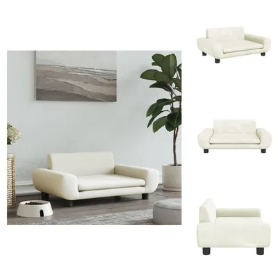 Produktbild von vidaXL Hundebett Creme 70x45x33 cm Samt -  Hundebetten