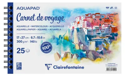 Obrázok produktu pre Clairefontaine 975959C, Umelecký papier, 300 g/m², 25 listy