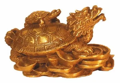 Produktbild von "Drachenschildkröte" Messing  6x3cm