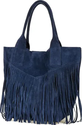 Immagine prodotto di Borsa da donna in pelle scamosciata, blu, formato A4