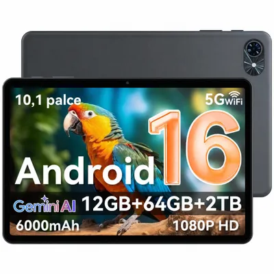 Obrázek produktu pro TABWEE T80 Tablet 10.5 Zoll,Android 16, 64GB ROM, 1280 x 800 pixel, 6000mAh Akku, 5MP Kamera, 5G WiFi, Bluetooth,Gemini AI Tablet