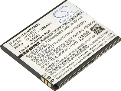 Productafbeelding van Avizar, lithium-ion batterij, compatibel met Archos 40C Titanium, 3,7V, 1200mAh, zwart