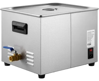 Produktbild von Ultraschallreiniger 15 L - Digitales Ultraschallreinigungsgerät - 600 W Heizung - 360 W Ultraschallleistung - Edelstahltank - Timer - Silber
