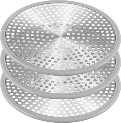Produktbild von Famanu Abflussfilter 3er Set - 12 cm, rostfreies Edelstahl, effektive Haar- und Schmutzaufnahme