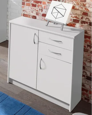 Produktbild von Kommode Anrichte Beistellschrank Hochkommode Standschrank Schrank "Olli III" Weiß