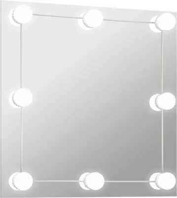 Produktbild von vidaXL Wandspiegel mit LED-Beleuchtung Quadratisch Glas
