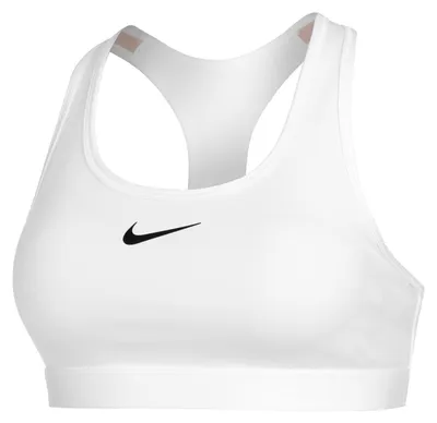 Produktbild von Nike DX6821 Sport-BH Swoosh Medium mit Polster Größe L Weiß