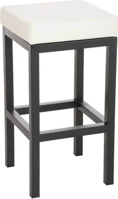 Produktbild von DELUKE® Barhocker KIEL - Creme, Kunstleder, Stahl, 80cm Höhe | Barhocker ohne Lehne Barstuhl Tresenhocker Tresenstuhl Kneipenhocker Kneipenstuhl