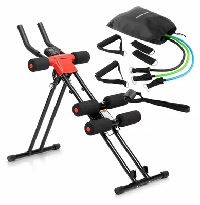 Produktbild von Set Bauchmuskeltrainer klappbar und Widerstandsbänder mit Zubehör und Übungsanleitung InnovaGoods