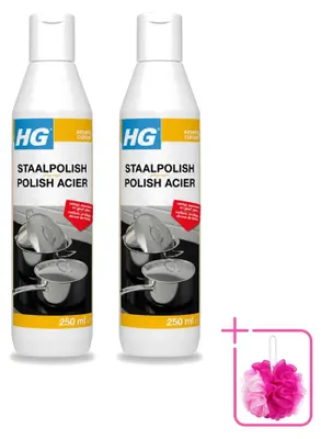 Produktbild von 2 x HG Staalpolish - Edelstahl-Pflegemittel - 250 ml - Sparpackung - 2 Stücke