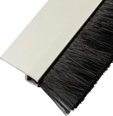 Produktbild von Türbürste – Streifenbürste – 90 cm Aluminium-H-Profil – Wohnaccessoires – Türleiste