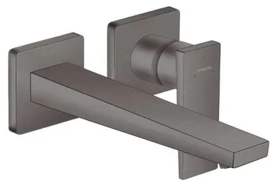 Waschtischmischarmatur Unterputz, Auslauf 225 mm, Schwarzchrom