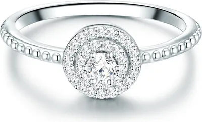 Immagine prodotto di Anello in argento sterling con zirconi bianchi 54