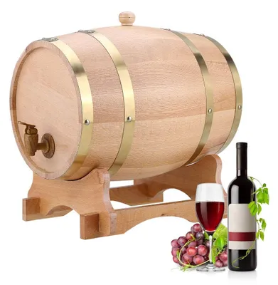 Eichenholz Weinspender 10L mit Ständer für Whisky & Co.