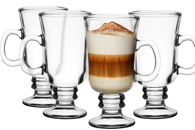 Gläserset 4er-Pack 0,2 L Kaffee- und Teegläser spülmaschinenfest