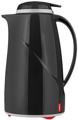 Produktbild von Helios Isolierkanne Wave Push 1,0 l schwarz mit Drucktaste, spülmaschinenfest