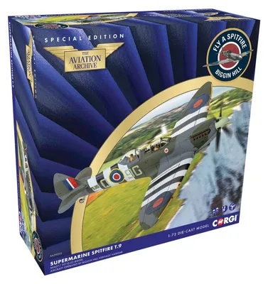 Produktbild von Corgi AA29202 - 1/72 - Supermarine Spitfire T.9 TE308 (G-AWGB) Finished as A58-606 'Grey Nurse' Sharkmouth, operated by Biggin Hill Heritage Hangar - Neu