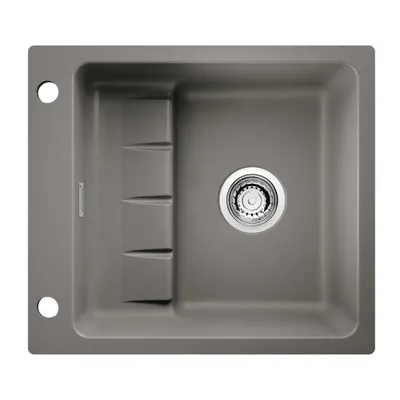 Produktbild von NABER 1091014 Einbauspüle flächenbündig PickUP F mit Premium-Drehexzentergarnitur, ab 600 mm Schrankbreite, Keramik, Lava
