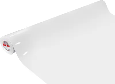 Produktbild von Klebefolie Möbel 152x200 cm - Weiß Glanz - Möbelfolie selbstklebend wasserfest und abwaschbar für schnelle Möbelrenovierung - Klebefolie Küche für Schränke, Türen, Regale - Folie für Möbel