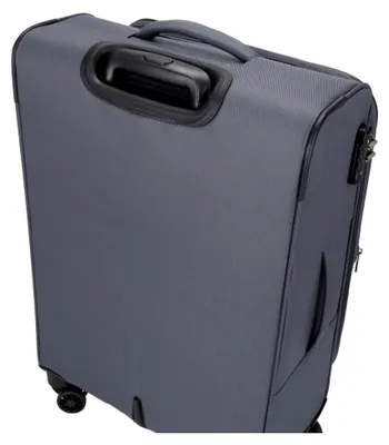 Produktbild von Reisetrolley MEDON Trolley 4 Wheels | Leichter Koffer mit TSA Zahlenschloss | Weichgepäck Stoffkoffer mit Reißverschlus | Doppelgestänge (anthrazit, M - 67 cm mittlerer Koffer)