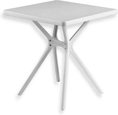 Produktbild von Härtetisch - Außenmöbel - Terrasse und Garten - Vielseitig innen und außen - 70 x 70 cm - Weiß