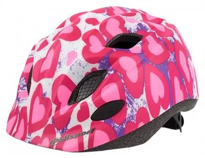 Produktbild von Polisport Kinderhelm 52-56cm Herzen rosa
