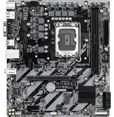 Produktbild von GIGABYTE H810M S2H Mainboard – Intel Core Ultra (Serie 2) CPUs, 4+1+2 Phasen VRM, bis zu 6400 MHz DDR5, 1xPCIe 4.0 M.2, 1GbE LAN, USB 3.2 Gen 1