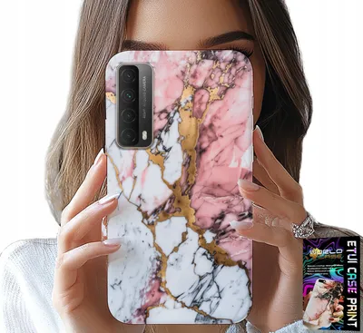 Obrázek produktu pro Pouzdro Pro Huawei P Smart 2021 - Růžový A Bílý Mramor, Kamenné Vzory