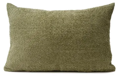 Produktbild von Kissenhülle - 40 x 60 cm - Olivgrün - mit Reißverschluss - Boucleoptik