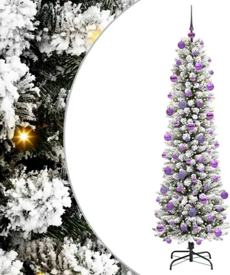 Obrázok produktu pre vidaXL Umelý vianočný stromček s 300 LED diódami so stojanom biely 210 cm