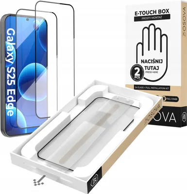 Immagine prodotto di SZKŁO HARTOWANE OSOVA do Samsung S25 Edge SZYBKA Z APLIKATOREM 2 sztuki