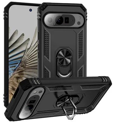 Obrázok produktu pre Puzdro na mobilný telefón Google Pixel 9 Pro XL Armor s magnetickým krúžkom z TPU, čierne