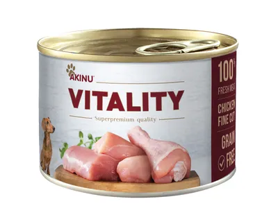 Produktbild von Akinu VITALITY Kuře jemně krájené konzerva pro psy 200 g