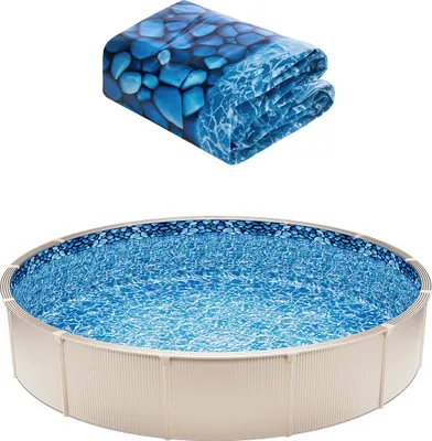 Produktbild von VEVOR Runde Poolfolie, φ 549x147 cm, Innenfolie, Ersatzfolie, Innenhülle, Schwimmbadfolie, Folie aus Vinyl im Überlappungsstil mit Standardstärke, für Aufstellpools mit 137 cm Wandhöhe
