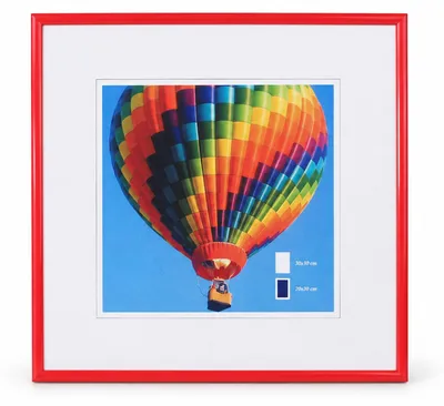 Produktbild von Bilderrahmen mit Klarglas quadratisch fotorahmen Kunststoff Posterrahmen Vintage Collage Picture Frame New Lifestyle - Farbe: Rot | Format: 30x30