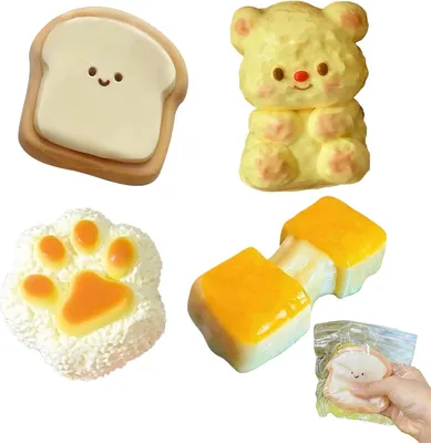 Zdjęcie produktu dla Mochi Kawaii – sensoryczna zabawka antystresowa – zestaw 4 sztuk – idealny prezent na imprezę