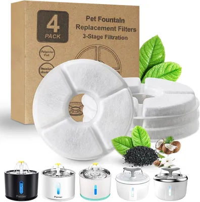 Imagen del producto de Filtro Katzenbrunnen: Filtración de 3 etapas, paquete de 8 unidades, para gatos y perros