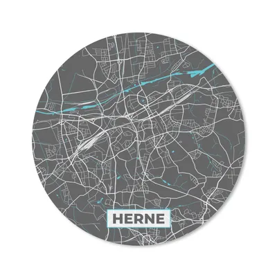 Produktbild von MuchoWow® Mauspad Mousepad Deutschland - Blau - Herne - Stadtplan - Karte 40x40 cm - Mousepads - Maus Mat - Pad - Mausunterlage - Schreibtisch Accessoires