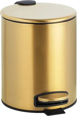 Produktbild von BABLO Abfalleimer Edelstahl Gold matt 260x205x265 mm, 5 Ltr für Bad & Küche >> Freistehend anwendbar
