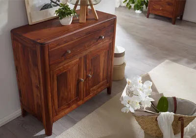 Produktbild von MASSIVMOEBEL24 Sideboard Sheesham 88x40x85 walnuss geölt BROOKLYN #24