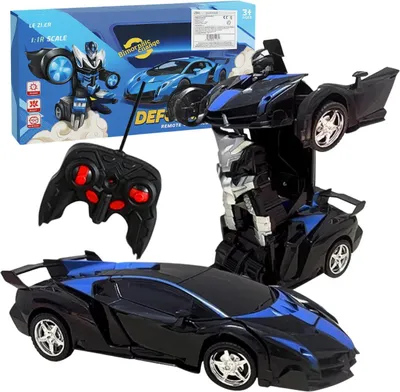 Immagine prodotto di Macchina robot 2 in 1 Nero controllo remoto luci suoni gioco