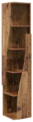 Immagine prodotto di Mobiletto angolare vidaXL, 27,5x27x140 cm, realizzato in materiale composito di legno, aspetto legno anticato