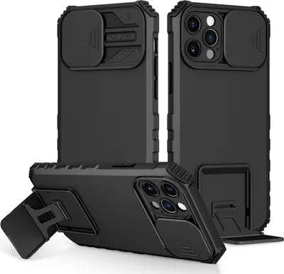 Image de Coque König Design compatible avec l'Apple iPhone 15 Pro Max, en plastique souple, pour téléphone portable - Étui de téléphone noir
