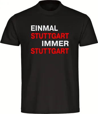 Produktbild von multifanshop Kinder T-Shirt - Stuttgart - Einmal Immer, schwarz, Größe 152