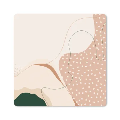 Produktbild von MuchoWow® Mauspad Mousepad Sand - Grün - Punkte - Abstrakt 20x20 cm - Mousepads - Maus Mat - Pad - Mausunterlage - Desk Mat - Bureauartikeln
