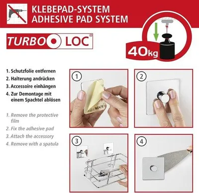 Zdjęcie produktu dla Zestaw toaletowy z tworzywa ABS – 95 x 355 x 12 cm – wykończenie chromowane