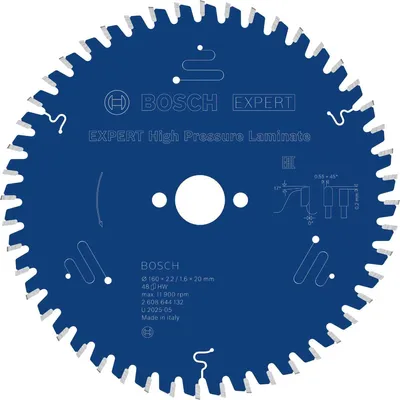 Productafbeelding van EXPERT Zaagblad voor cirkelzaag, geschikt voor HPL (High Pressure Laminate), afmetingen 160x2,2/1,6x20 mm, kwaliteit Z48